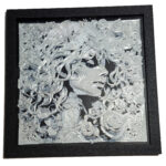 Tablou arta 3D Hueforge - Flower Woman, 20x20cm