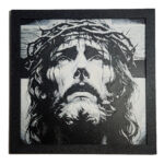 Tablou arta 3D Hueforge - Isus pe cruce, 20x20cm