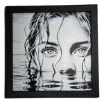 Tablou arta 3D Hueforge - Water Woman, 18x18cm