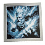 Tablou arta 3D Hueforge - Zeus, 20x20cm