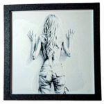 Tablou arta 3D Hueforge - Face Against the Wall, 20x20cm