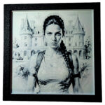 Tablou arta 3D Hueforge - Lara Croft, 20x20cm