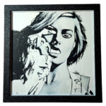 Tablou arta 3D Hueforge - Margot Robbie, 20x20cm