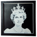 Tablou arta 3D Hueforge - Queen of Hearts, 20x20cm
