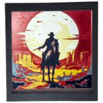 Tablou arta 3D Hueforge - The Red Dead Redemption M1, 20x22cm